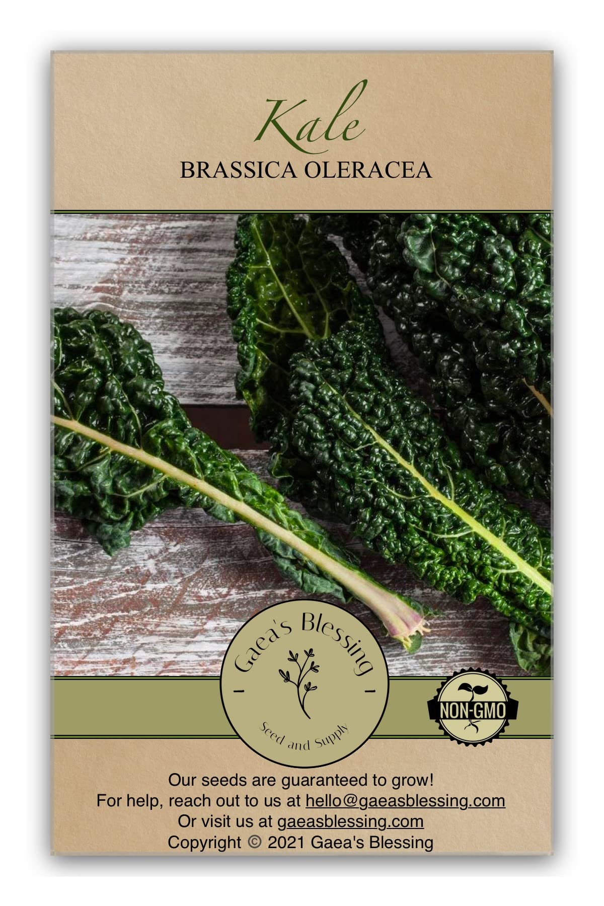 Gaea's Blessing Seeds - Kale Seeds - Non-GMO Seeds with Easy to Follow Planting Instructions - Open Pollinated, Untreated Heirloom